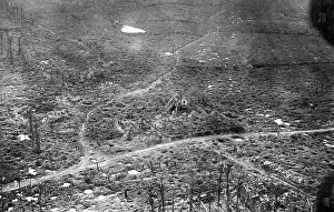 Amidst: Destroyed village of Kemmel, 1918
