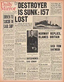 Duncansby: Destroyer HMS Daring sunk by U-23