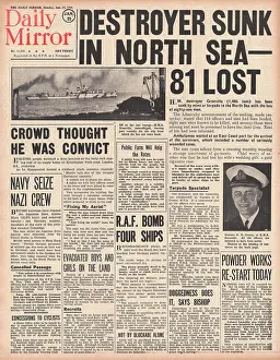 Grenville: Destroyer HMS Grenville Sunk