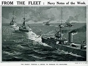 Avoidance: Destroyer at target practice by G. H. Davis