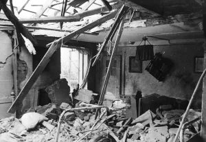 Baden Wuerttemberg: Destruction after an air raid at Heidelberg, 1940