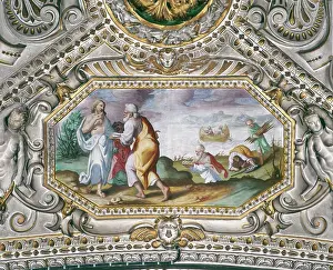 Giovan: Detail, frescoed vault with the