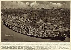 Explanatory: Detailed drawing of the Corvette by G. H. Davis