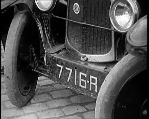 Sideways: Detailed Image of a Car Wheels Turning Sideways