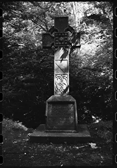 Viscounts: A detailed view of a celtic-style memorial cross