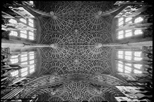 Viis: A detailed view of the fan-vault ceiling in the
