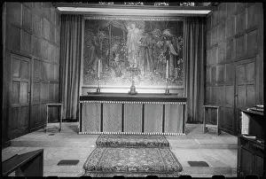 Roker: A detailed view of a tapestry at the east end