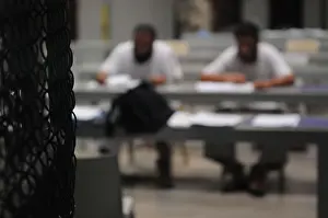 Guantanamo: Detainees attend a class at Camp Delta military ?