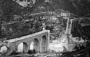 Austria Hungary: Detonated Solkan Bridge, 1917