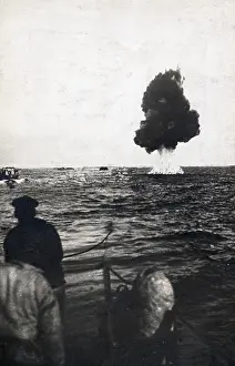 Exploded: Detonation of a mine, 1918