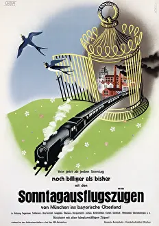 Bundesbahn: Deutsche Bundesbahn railway poster