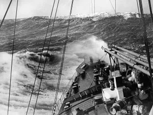 Severe: The Deutschland in heavy seas, 1926