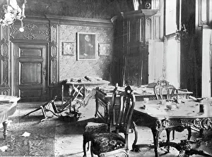 Aachen: The devastated Aachen town hall after the expulsion of the s