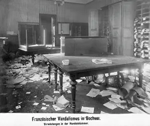 Bochum: Devastated Chamber of Commerce in Bochum, 1923