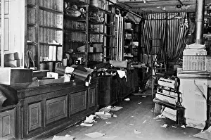 Plundered: A devastated shop after the Polish uprising in Upper Silesia