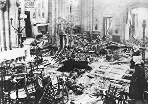 Nuns: Devastation during bombing, Ostend, Belgium, WW1
