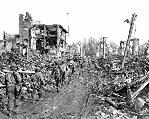 Julich: Devastation at Julich, Germany, WW2