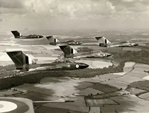 Javelins: Five development Gloster Javelins in the air