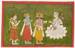 Revered: Devi revered by Brahma, Visnu and Siva