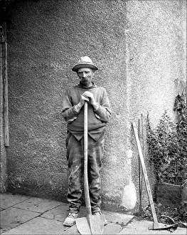 Devon gardener having a rest