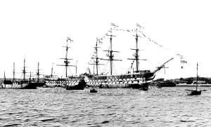 Implacable: Devonport, HMS Lion and Implacable 1890