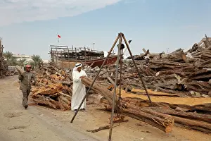 Teak: Dhow building boatyard, Muharraq, Bahrain