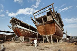 Teak: Dhow building boatyard, Muharraq, Bahrain