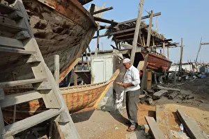 Teak: Dhow building boatyard, Muharraq, Bahrain