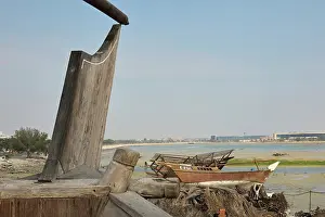 Teak: Dhow building boatyard, Muharraq, Bahrain