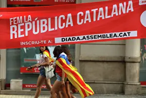Catalana: Diada celebrations 2018, Barcelona, Catalonia, Spain