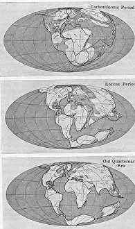 Diagram: Diagram of continental drift from an article by