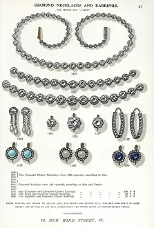 Streeter: Diamond necklaces and earrings, circa 1895