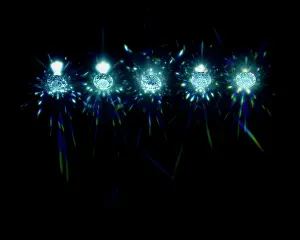 Radiating: Diamond and simulants