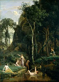 Plein: DIANA AND ACTAEON, by Camille Corot, 1836