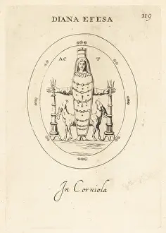 Ephesians: Diana of Ephesus inside a water jug