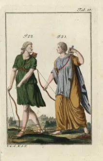 Dido: Diana the hunter with bow and arrow, and Dido