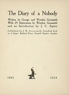 Grossmith: DIARY TITLE PAGE