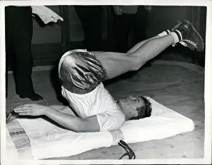 Valdes: Dick Richardson, boxer, exercising, Blackheath, SE London