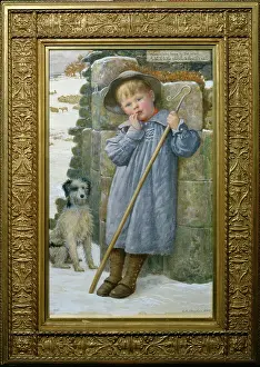 Icicles: Dick the Shepherd ' boy wearing blue smock