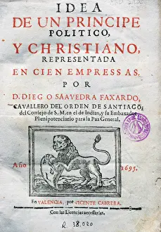 Edited: Diego de Saavedra Fajardo (1584 ' 1648). Idea de un princip