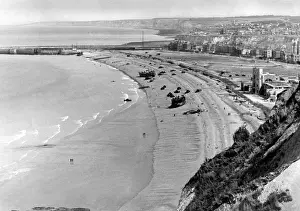Beachs: Dieppe Raid view of the beach, 1942
