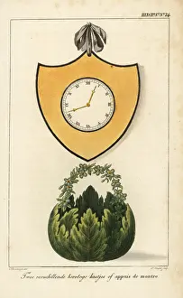 Interior Decoration: Two different clock mounts: a clock mounted in