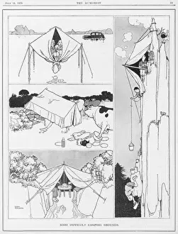 Pitching: Some Difficult Camping Grounds by Heath Robinson