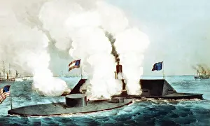 Hampton: Digitally restored Civil War vector image