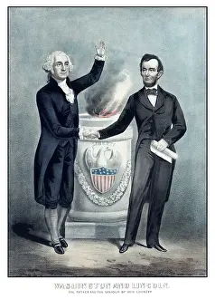 Handshake: Digitally restored print of President Washington