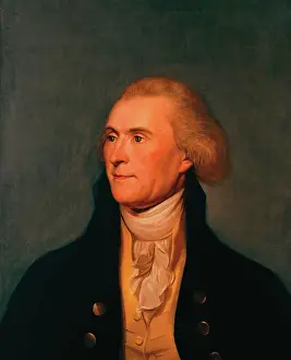 Declaration: Digitally restored vector painting of Thomas Jefferson