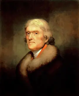 Declaration: Digitally restored vector painting of Thomas Jefferson
