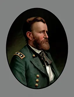 Ulysses: Digitally restored vector painting of Ulysses S. Grant
