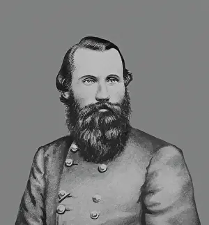 Ewell: Digitally restored vector portrait of Confederate