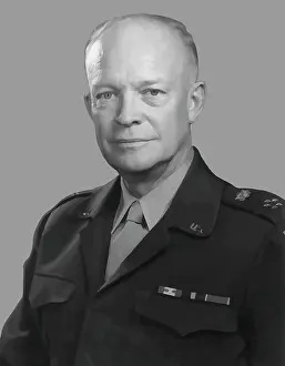 Eisenhower: Digitally restored vector portrait of Dwight D. Eisenhower